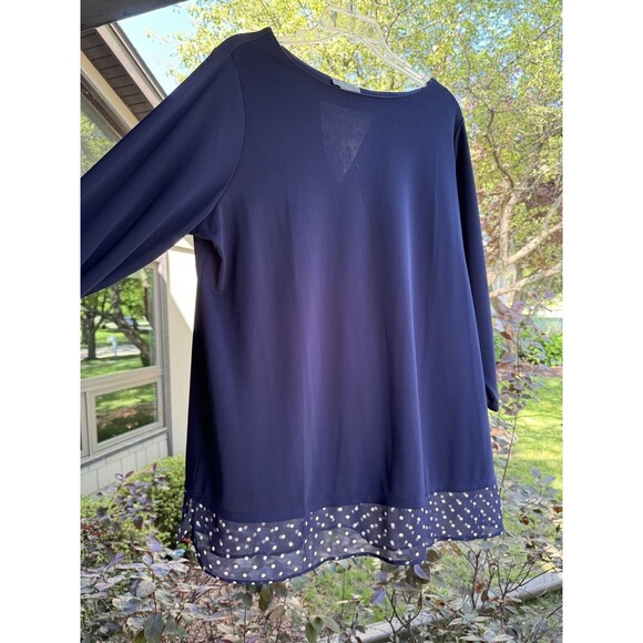 Susan Graver Premier‎ Black Liquid Knit 3/4 Sleeve Women’s Plus Size 1X - Picture 1 of 10